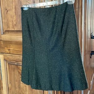 THEORY Green Tweed Skirt 0
